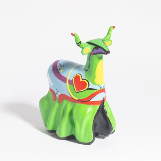 Escultura Bumba meu boi recriação tridimensional obra Aldemir Martins folclore brasileiro resina premium