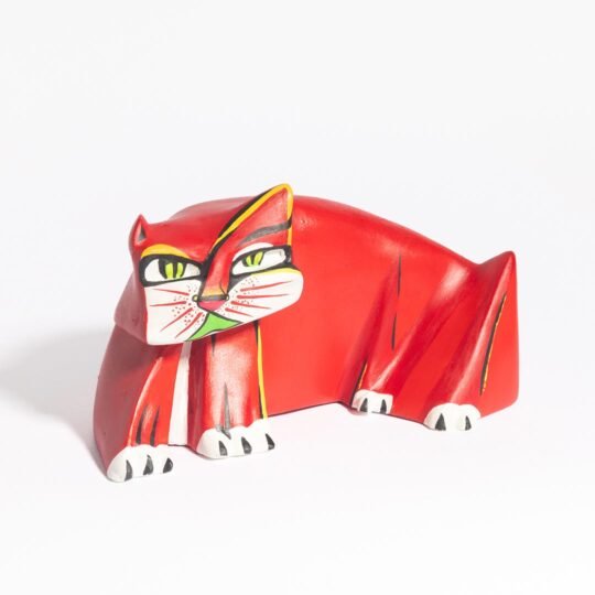 Escultura Gato Vermelho recriação tridimensional série felina Aldemir Martins intensidade cromática arte brasileira