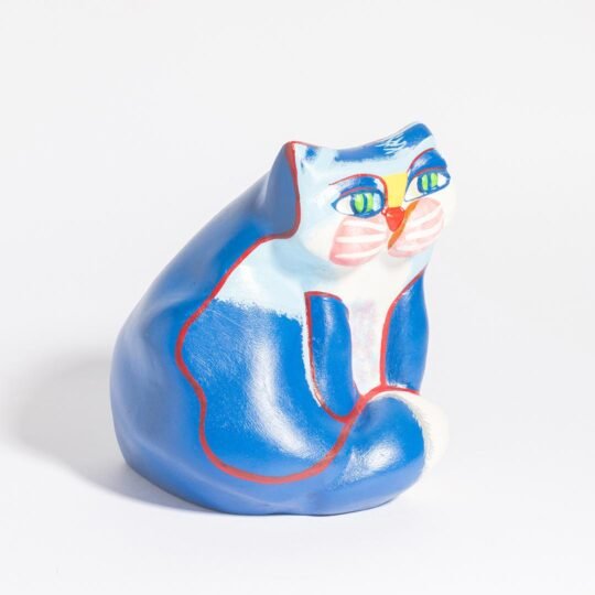 Escultura Gatos Azul recriação tridimensional série icônica Aldemir Martins felinos famosos arte nacional